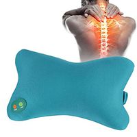 TMISHION Massage Pillow, Electric Soft Pillow Vibration Neck Back Home Car Kneading Massager Pain Relief