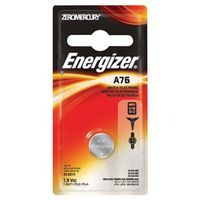 Energizer A76BPZ Watch/Electronic Battery, Alkaline, A76, 1.5V, MercFree