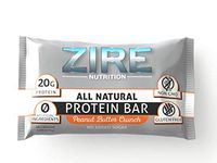 Zire Natural Peanut Butter Crunch Protein Bars - 20g Protein w/Whey Protein Isolate - Low Sugar, High Protein Snacks, Meal Replacement Bars - Gluten Free, Non-GMO, No Artificial Ingredients (9 Bars)