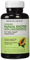 American Health Papaya Enzyme with Chlorophyll Chewable Tablets - Promotes Nutrient Absorption, Helps Digestion and Freshens Breath - Gluten-Free, Vegetarian - 250 Count, 83 Total Servings