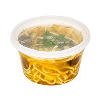 Asporto Microwavable To-Go Container - BPA Free Round Soup Container with Clear Plastic Lid - Catering & Takeout - 12 oz - Clear - Plastic - Disposable - 100ct Box - Restaurantware