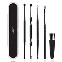 Jianyi Ear Pick, Ear Curette Cleaner, Ear Wax Removal Tool Kit with Storage Box and Cleaning Brush - Set of 5