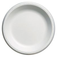 Genpak LAM10 Elite Laminated Foam Plates, 10-1/4-Inch Diameter, White, 500/Carton