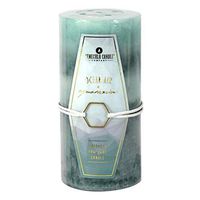 Uniquely Fragrant Lavender, Sweet Honey, and Citrus Bergamot Scented Pillar Candle, Ocean Air and Aquamarine (3x6)