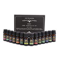 Essential Oils, 16x10ml 100% Pure Aromatherapy Essential Oil Gift Set with Lavender, Sweet Orange, Peppermint, Lemon, Rosemary, Grapefruit, etc for Essential Oil Diffuser, Massage, Spa Adorable