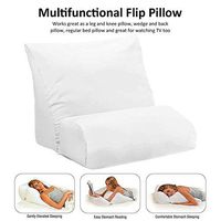 Multifunctional Flip Pillow, Bed Wedge Pillow Memory Foam Incline Cushion for Back and Legs
