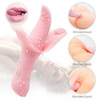 Licking Tongue Personal Wand Massager,Cordless Waterproof Massaging Wand for Body Muscle, Small Massager with Powerful Multi Speed Vibration Modes,Quiet