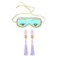 Utopiat Audrey Style Gift Boxed Sleep Eye Mask & Tassel Earplugs Set Woman