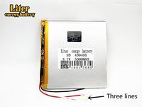 3 Lines 3.7V 5000mAh 409495 Lithium Polymer Ion Rechargeable Battery Lithium 3lines Polymer Li-Po Battery for MP4 GPS MP3 Bluetooth Stereo DIY Gift