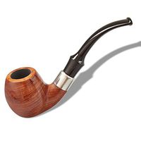 Yannabis Tobacco Pipes, Handmade Pear Wood Bent Smoking Pipe
