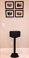 Beautiful Wood Speaker Stand Handcrafted Compatible for SONOS Play 5 (2nd Generation) Made in U.S.A. Single Stand. Black.
