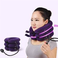 3 Layer Inflatable Air Cervical Neck Traction Device Soft Neck Collar for Pain Relief Neck Stretcher Pain Releave Purple