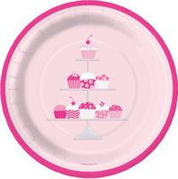 Design Design Cupcake Carousel, Desert Plate, 8-CountPackages (Pack of 6)