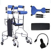 Elderly Hemiplegia Walker, Adjustable Height Rollover Prevention Lower Limb Auxiliary Training Walker, 360° No Dead Ends 8 Rounds Standing Frame (Female)
