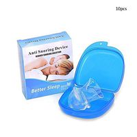Stop The Snoring Device Transparent Silicone Tongue Cover Stop Snoring Anti-Snoring, 10Pcs,Blue10pcs
