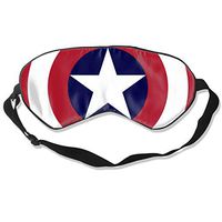 Sleep Mask, Blackout Blindfold Eye Masks, The Avengers Captain America Logo Eye Cover for Sleeping, Travel, Shift Work, Naps, Plane,Yoga