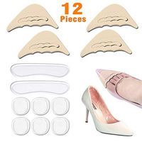 Big Shoe Filler(2 Pairs),Adjustable Toe Plugs to Make Big Shoes Fit,Heel Cushion Inserts(2PCS),Spot Gel Blister Pads(6PCS),Relieve Pain from Calluses & Ill-Fitting Shoes.Total 12PCS