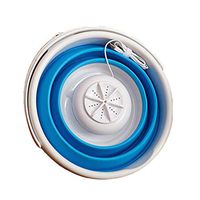 Vaorwne Portable Ultrasonic Turbine Washing Machine Foldable Bucket Type USB Laundry Clothes Washer Cleaner For Home Travel