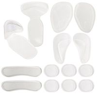 [ Value 14PCS ] Heel Grips Liners and Arch Support,Clear Back Heel Insoles Cushions for High Heels by Blomed,Gel Shoe Inserts for Men & Women Ball of Foot Pads for Foot Pain Relief (Transparent)