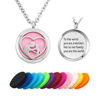 Infinite Memories - to The World You are A Mother, But to The Family You are The World - Aromatherapy Essential Oil Diffuser Necklace Pendant Locket