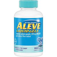 Aleve Liquid Gels with Easy Open Arthritis Cap, Naproxen Sodium, 220mg (NSAID) Pain Reliever/Fever Reducer, Pack of 1, 160 Count