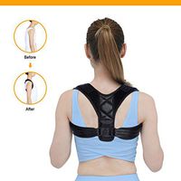 Slimerence Back Posture Corrector, Adjustable Back and Clavicle Support Brace, Back Shoulder, and Neck Pain Relief, Spinal Cord Posture Support for Women and Men Black
