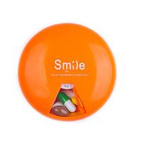 IYAYOO Pill Container Portable BPA Free Pill Case with 360 Degree Rotation 7 Compartments Week Marks Pill Organizer Blue