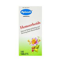 Hyland's Hemorrhoids Tablets, Natural Relief of Itching and Burning from Hemmerrhoids, 100 Count