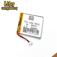 BIHUADE 3.7V 505575 3000mAh Jst Ph2.5 Connector Plug Lithium Polymer Li-Po Battery Lithium Ion Polymer Rechargeable Battery for MP4 GPS MP3 Bluetooth Stereo DIY Gift (505575)