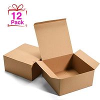 GSSUSA Bridesmaid Proposal Boxes 12Pack 8x8x4" Brown Kraft Gift Boxes with Lids for Gifts, Crafting, Cupcake Boxes