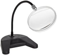 Donegan 204-D Flex-A-Mag, 2X Magnification, 4" Round Lens, 12" Flexible Arm with Desk Base