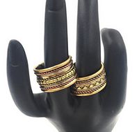 KayJayStyles Set of 2 Handcrafted Healing Copper Therapy Ring (Ring 2)