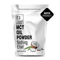 It's Just - MCT Oil Powder C8:C10 (60:40), 70% Fat, Non-Dairy, Keto Coffee Creamer, Non-GMO Coconuts, Unflavored, 8oz