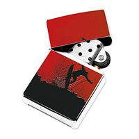 Surf The Waves - White Lighter Windproof Flip-Top Refillable with tin Gift Box