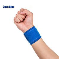 Hand Wrist Support Brace Strap Adjustable Training Exercises Wristband Wrist Wraps Bandage Wrist Brace Support Arthritis (Blue)