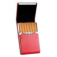 Rivia Classic Leather Cigarette Carrying Case for Men and Women (Red)
