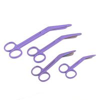 LAJA IMPORTS Set of 4 Pieces Lister Bandage Scissors 3.5" 4.5" 5.5" 7.25" Purple Color Stainless Steel