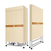 JCJ Clothes Care Machine, Indoor Folding Dryer Double-Layer Capacity 1600W High-Power Quick-Drying Machine, Dryer with Stainless Steel Bracket with Casters