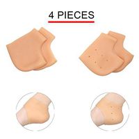 Wiziso Silicone Gel Moisturizing Socks,Heel Protectors for Plantar Fasciitis,Washable (2 pairs)