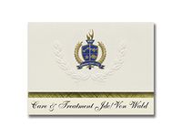 Signature Announcements Care & Treatment Jdc/Von Wald (Rochester, MN) Graduation Announcements, Presidential style, Elite package of 25 with Gold & Blue Metallic Foil seal