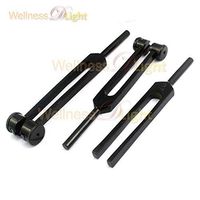 WDL Set of 3 Pcs Aluminum Sensory Tuning Forks C 128 256 512 - Tactical Black