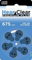 HearClear Hearing Aid Batteries Size 675, PR44 (60 Batteries)