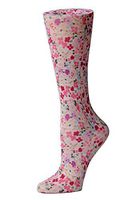Cutieful Therapeutic Graduated 8-15 mmHg Compression Socks - Painted Flowers