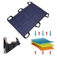 Transfer Boards Belt Slide Bed Assistance Devices Adult Protective Underpads Draw Sheet Turner Medical Lift Sling Hospital Bed Patients Positioning Pad for Elderly Bariatric (Blue - 6 Handles)