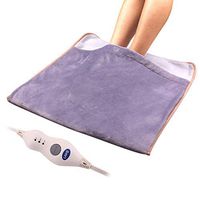 Electric Heated Foot Warmer- Heating Pad with Fast Heating Technology, Auto Shut Off Ultra Soft Flannel Heat Therapy Wrap for Feet, Knee, Back, Abdomen, with Extra Long Cord, 22 inch x 20 inch
