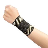 1 Pair Copper Fiber Wrist Brace Fitness Yoga Wrist Support Compression Can Relieve Wrist Pain,Sprains,and Recovery (M)