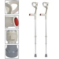 YMXLJJ Multi-Function Crutches Adjustable Forearm Crutches Ergonomic Handle Non-Slip Comfortable Lightweight and Portable (2 Pcs)
