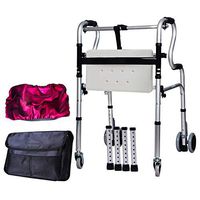 DMZY Standard Walkers Plastic seat Walking Frames with Wheels or Without Wheels are Free to Choose