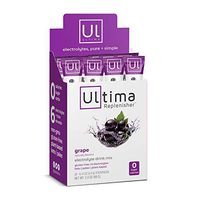 Ultima Replenisher Electrolyte Hydration Powder, Grape, 20 Count Stickpacks - Sugar Free, 0 Calories, 0 Carbs - Gluten-Free, Keto, Non-GMO with Magnesium, Potassium, Calcium, 2.4 Ounce (Pack of 1)