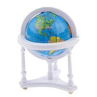 1:12 Dollhouse Miniature Furniture Room Wooden White Spinning World Globe Toy -